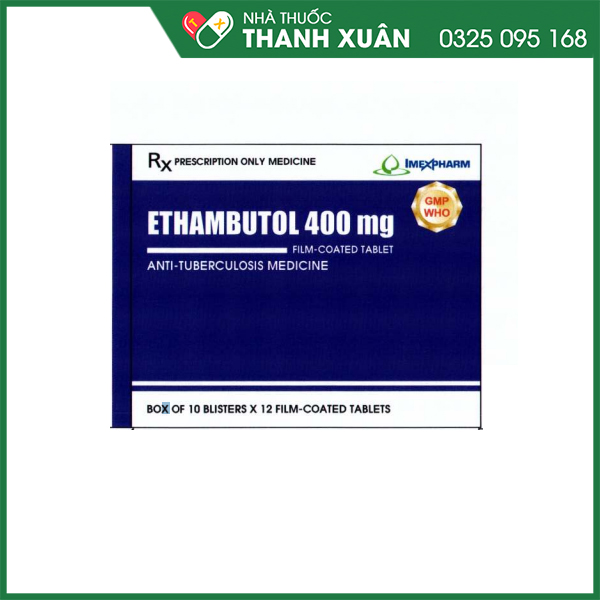 Ethambutol 400mg thuốc điều trị bệnh lao